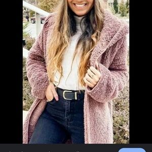 PINK Victoria's Secret Mauve Teddy Jacket